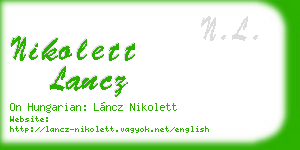 nikolett lancz business card